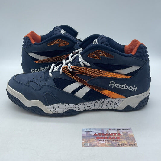 Size 11 - Reebok Scrimmage Mid Blue White Orange (V53286)