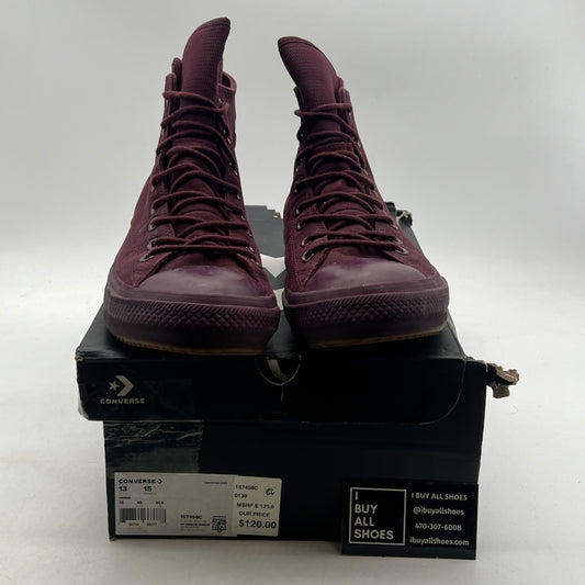 Size 13 - Converse Chuck Taylor All Star Waterproof High Dark Sangria (157458C)