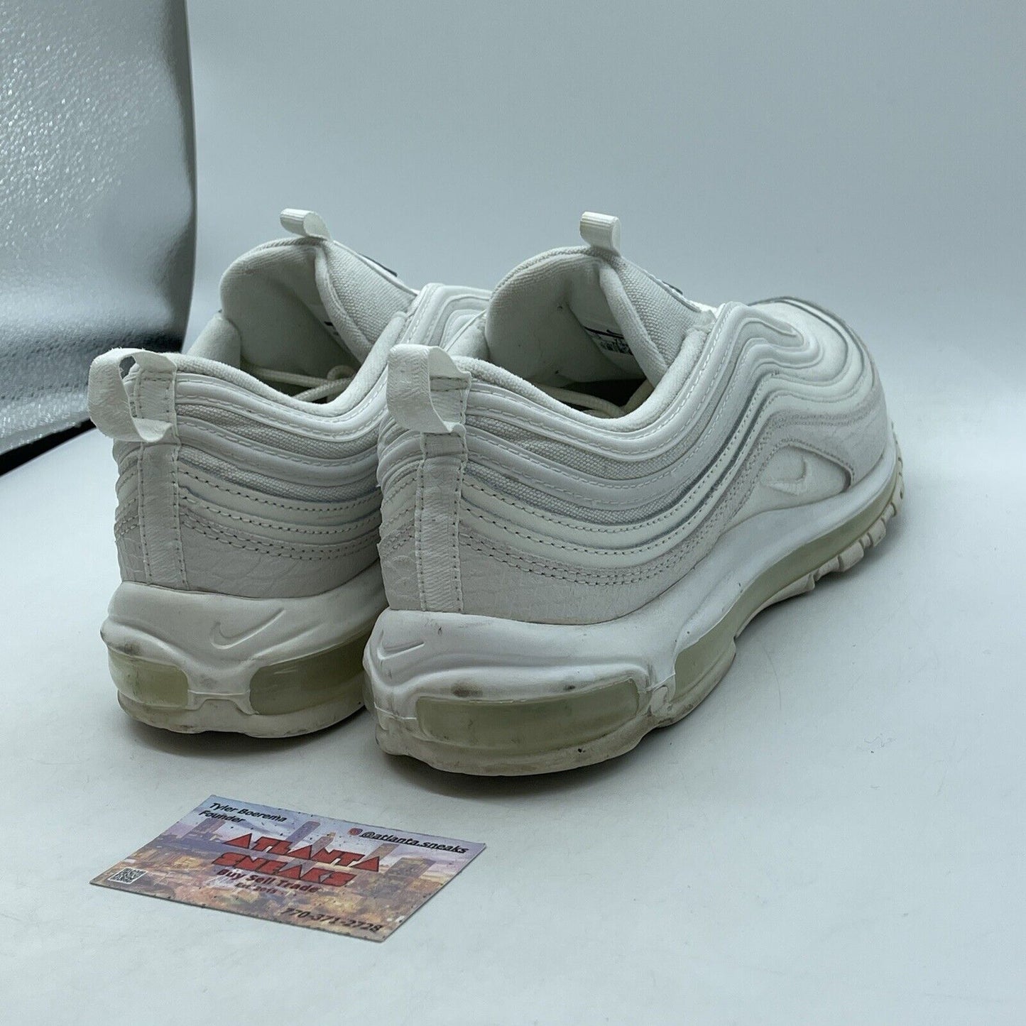 Size 12 - Nike Air Max 97 Summit White Leather Suede (921826-100)