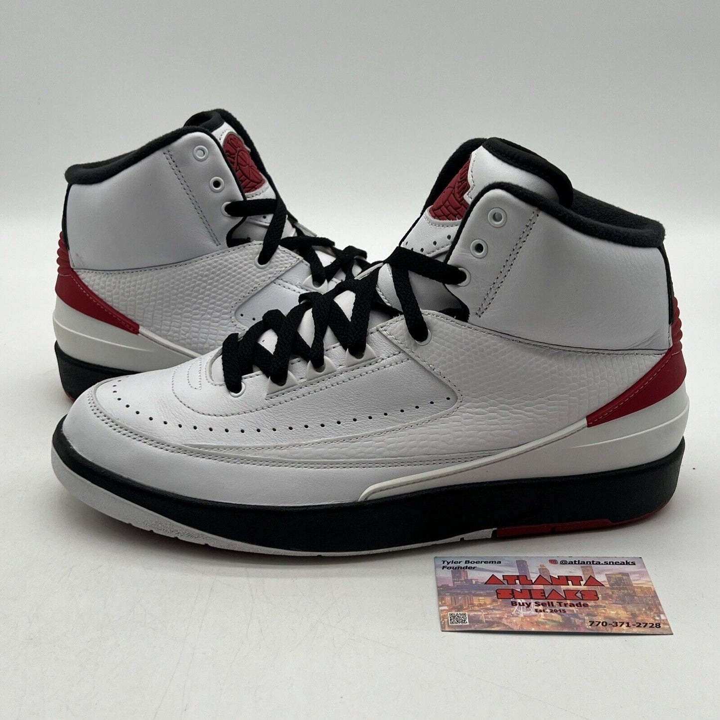 Size 11 W Jordan 2 Retro 2022 Chicago W Black Red White Leather (DX4400-106)