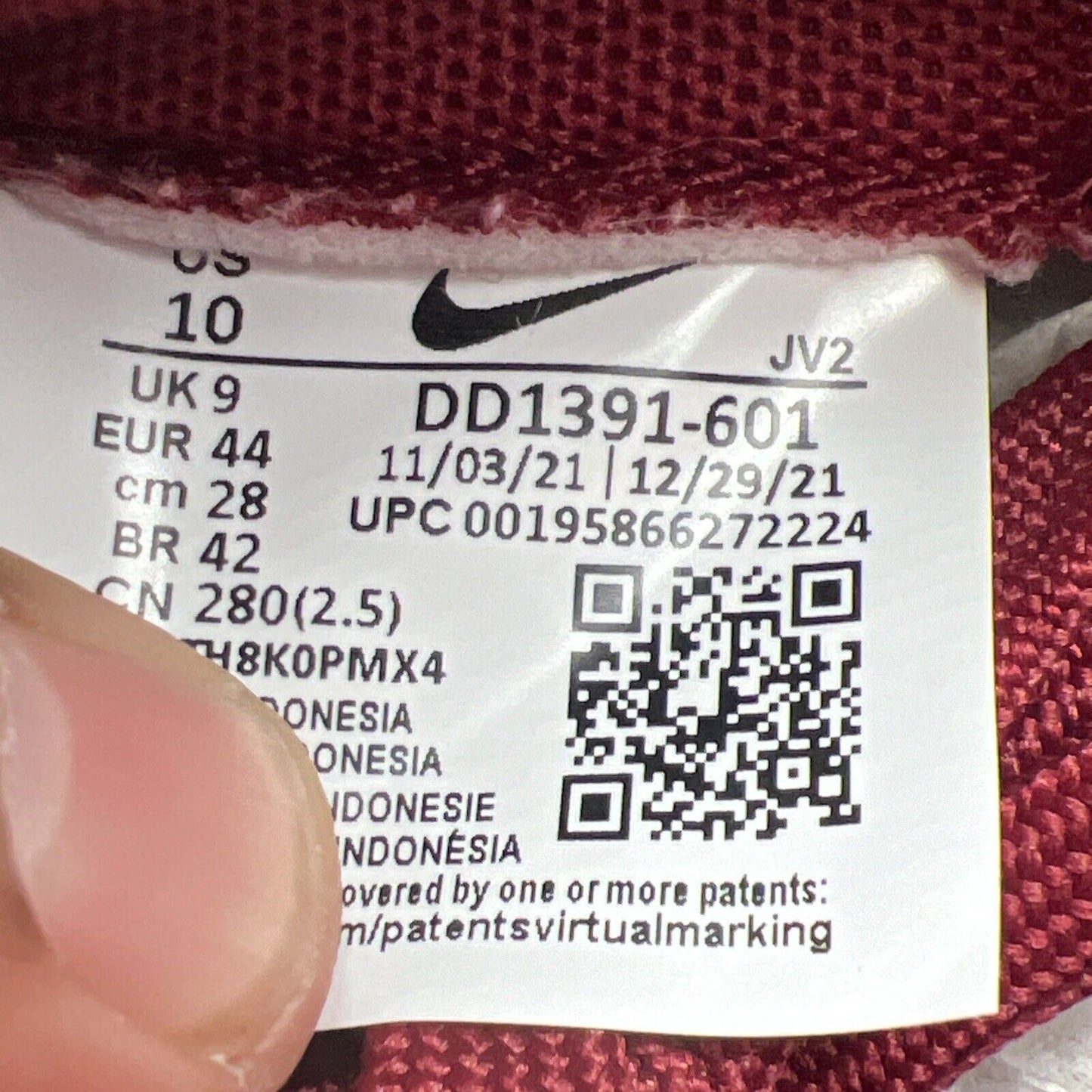 Size 10 - Nike Dunk Low Team Red (DD1391-601)