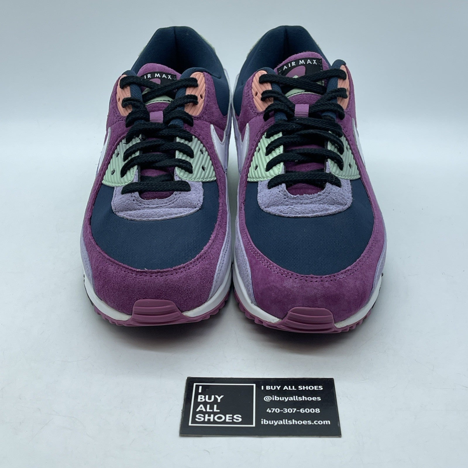 Size 13 - Nike Air Max 90 NRG Light Bordeaux Armory Navy Suede (DM0035-500)