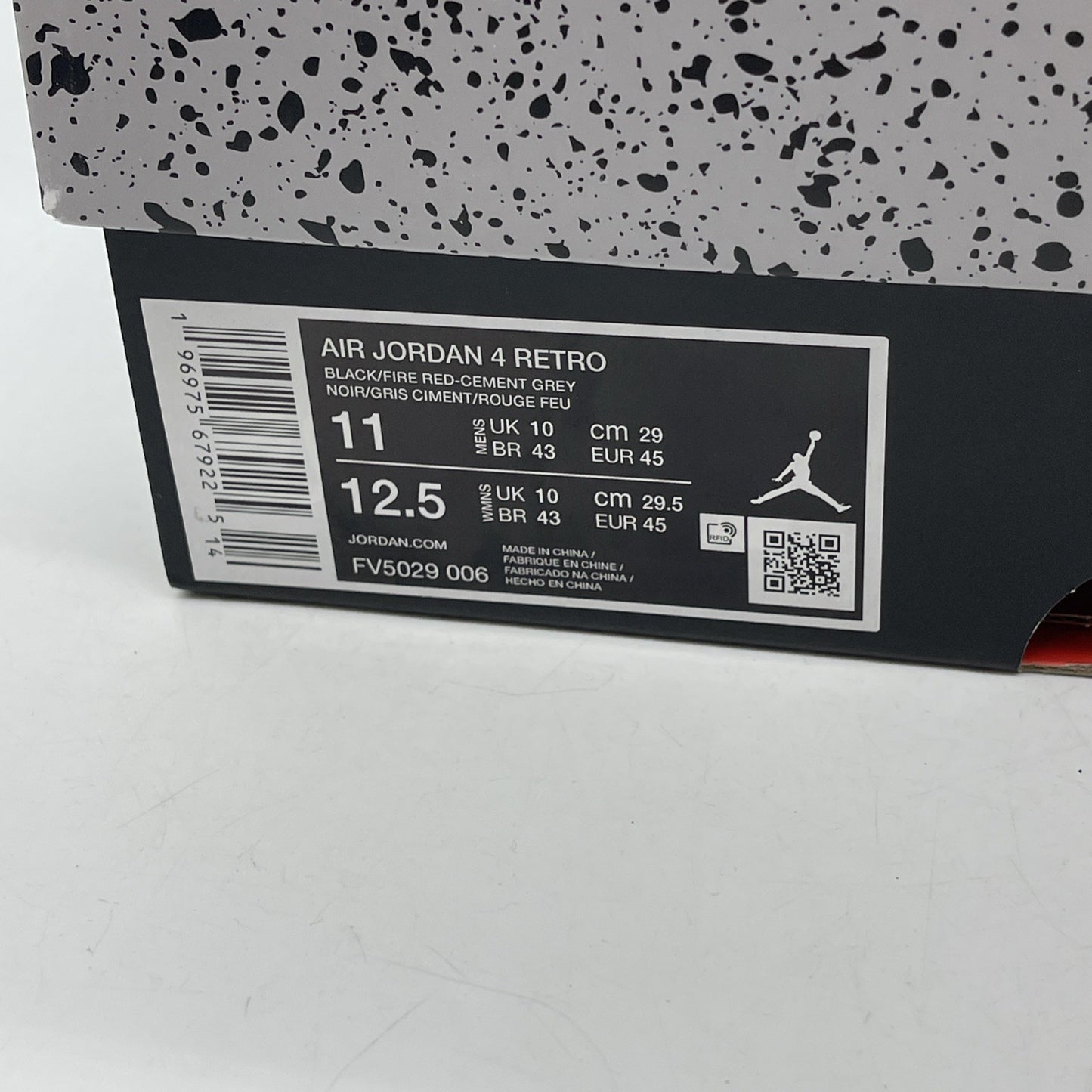 Size 11 - Air Jordan 4 Retro bred release 2012 (FV5029-006)