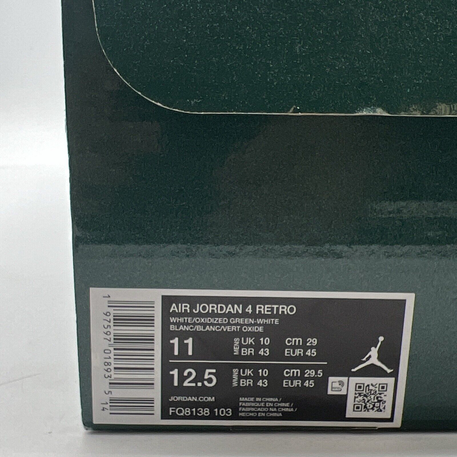 Size 11 - Air Jordan 4 Retro Oxidized Green (FQ8138-103)