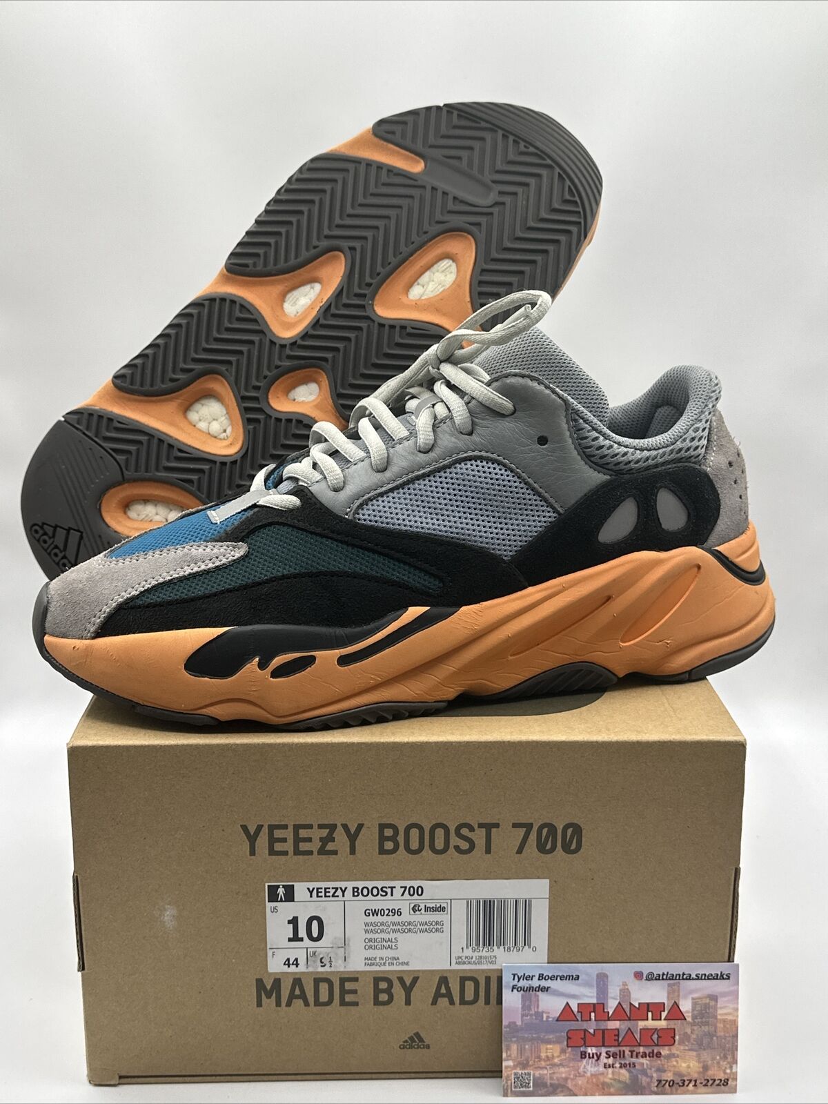 Size 10 - adidas Yeezy Boost 700 Wash Orange