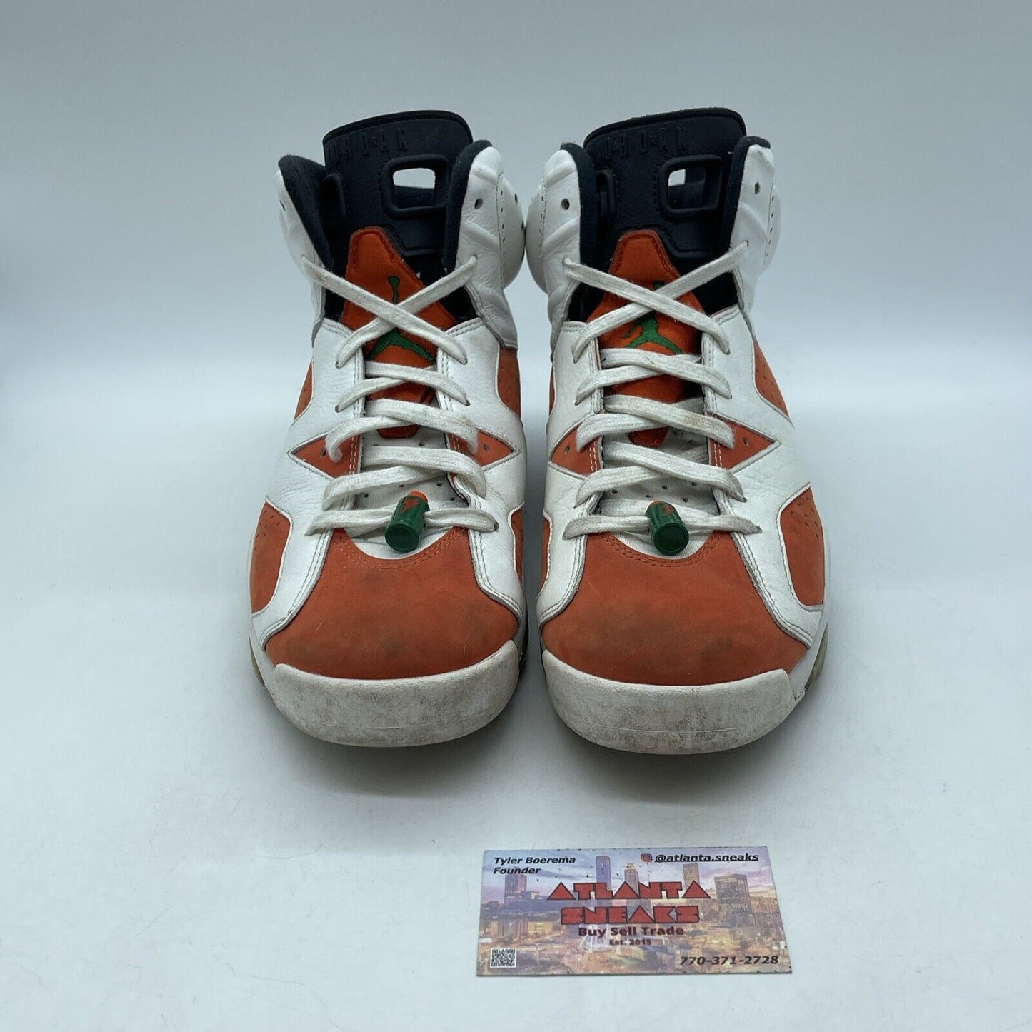 Size 10.5 - Air Jordan 6 Retro Gatorade Orange Suede White Leather (384664-145)