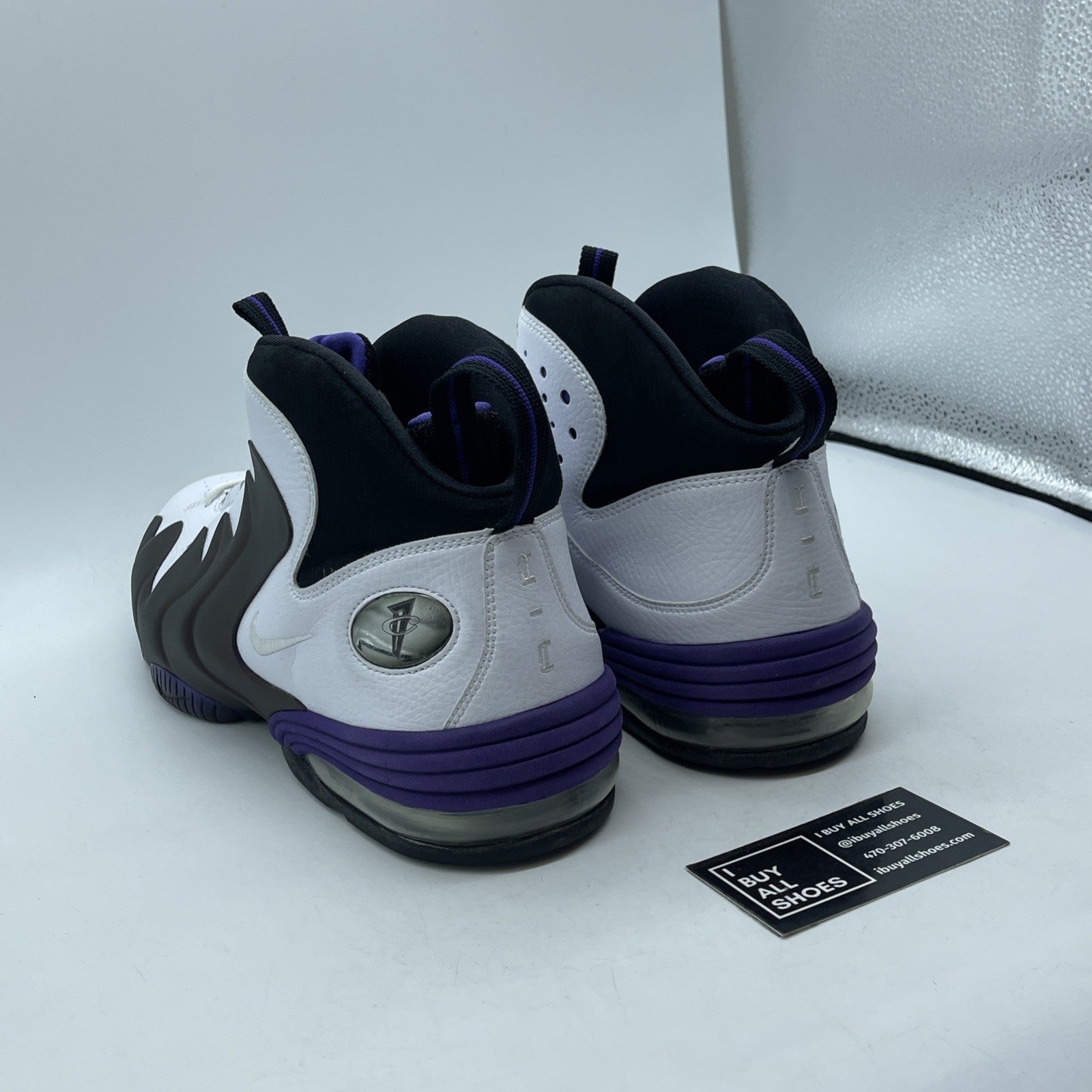 Size 13 - Nike Air Penny 3 White Black Suede Leather (304845-101)