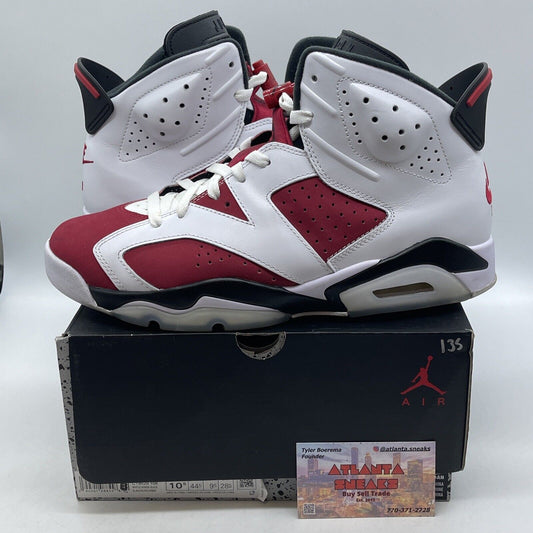 Size 10.5 - Jordan 6 Retro OG Mid Carmine Red White Black Leather (CT8529-106)