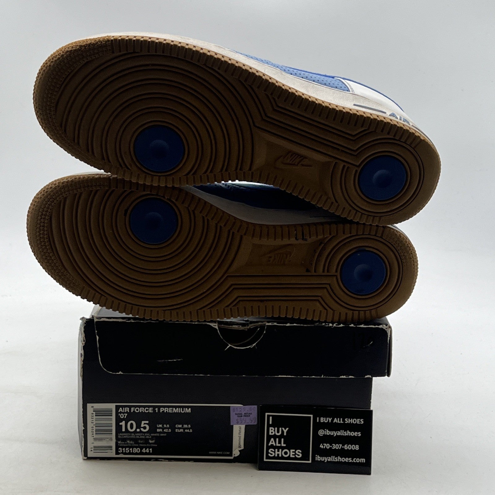 Size 10.5 - Nike Air Force 1 Premium 07 Blue (315180-441)