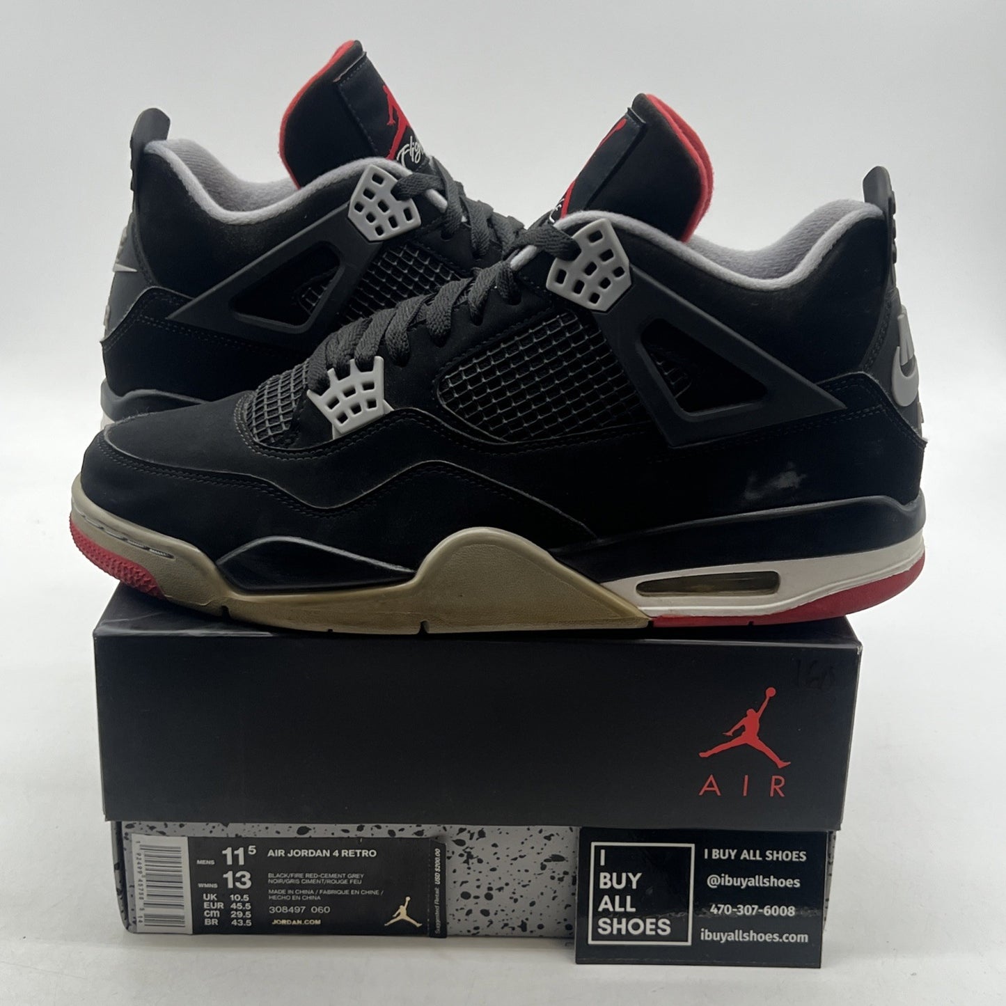 Size 11.5 - Air Jordan 4 Retro OG Mid Bred 2019 (308497-060)