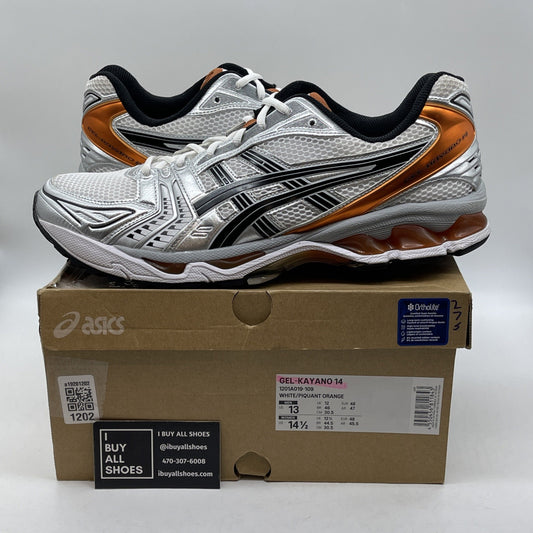 Size 13 - ASICS GEL-Kayano 14 White Piquant Orange (1201A019-109)