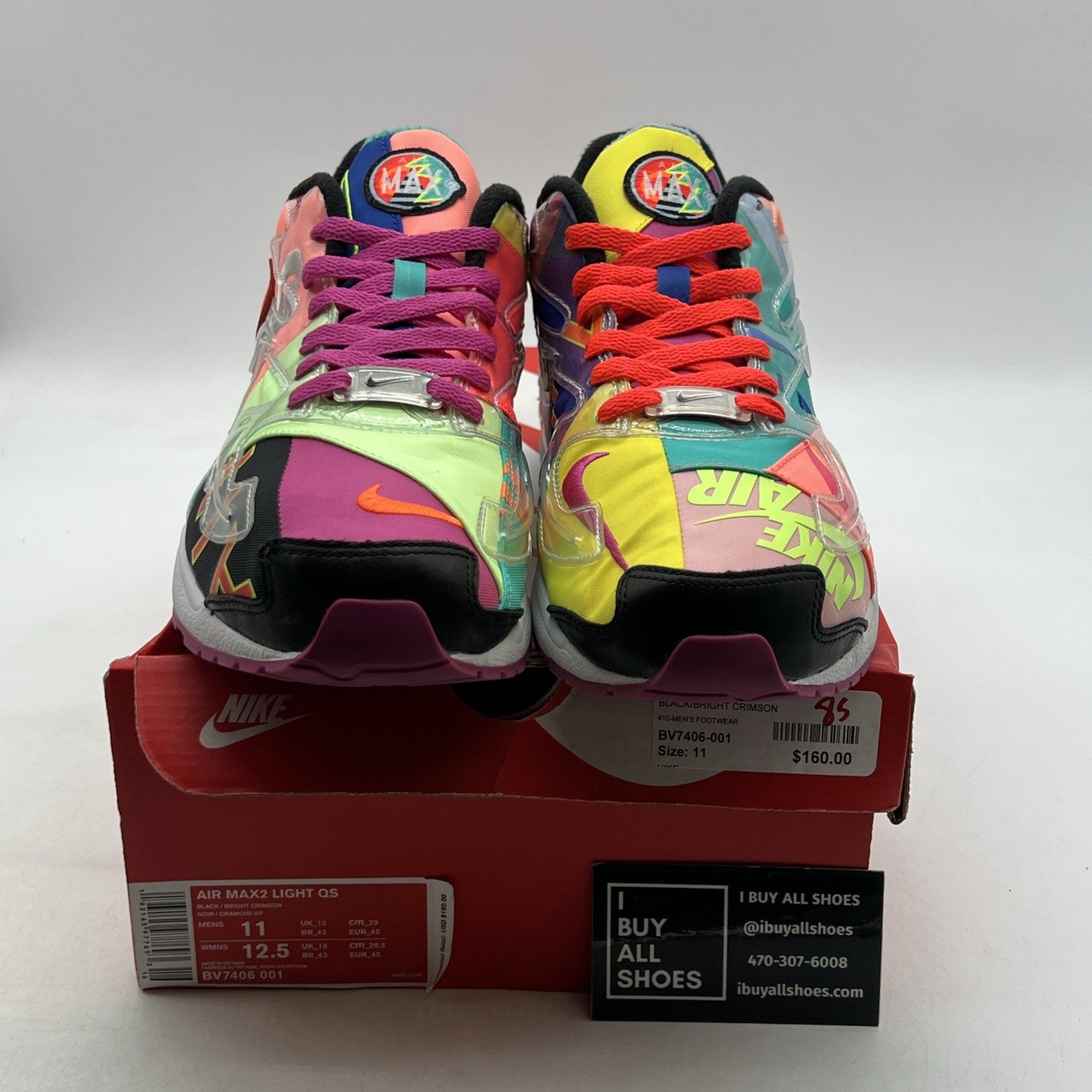 Size 11 - Nike Atmos x Air Max 2 Light QS Logos (BV7406-001)