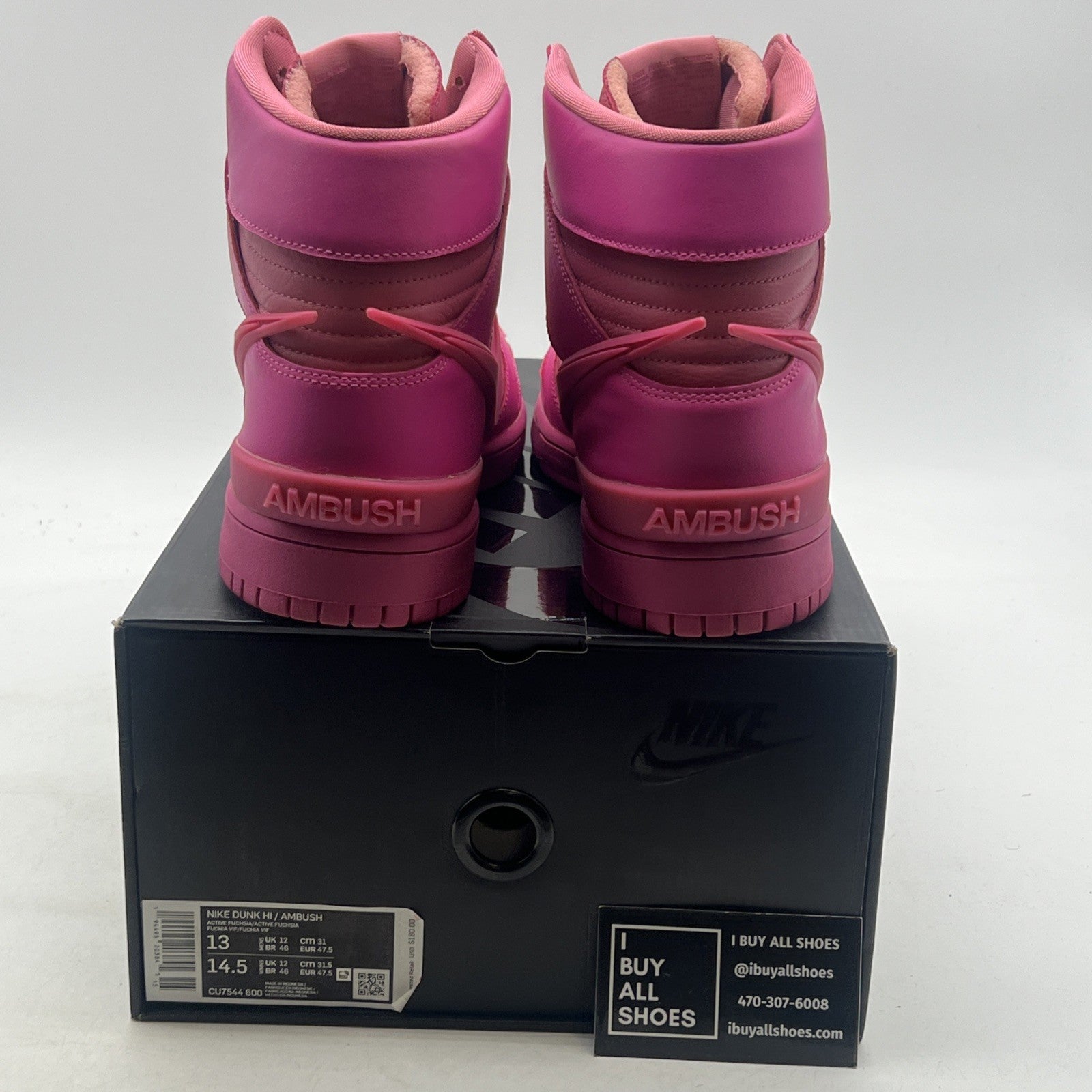 Size 13 - Nike AMBUSH x Dunk High Pink (CU7544-600)