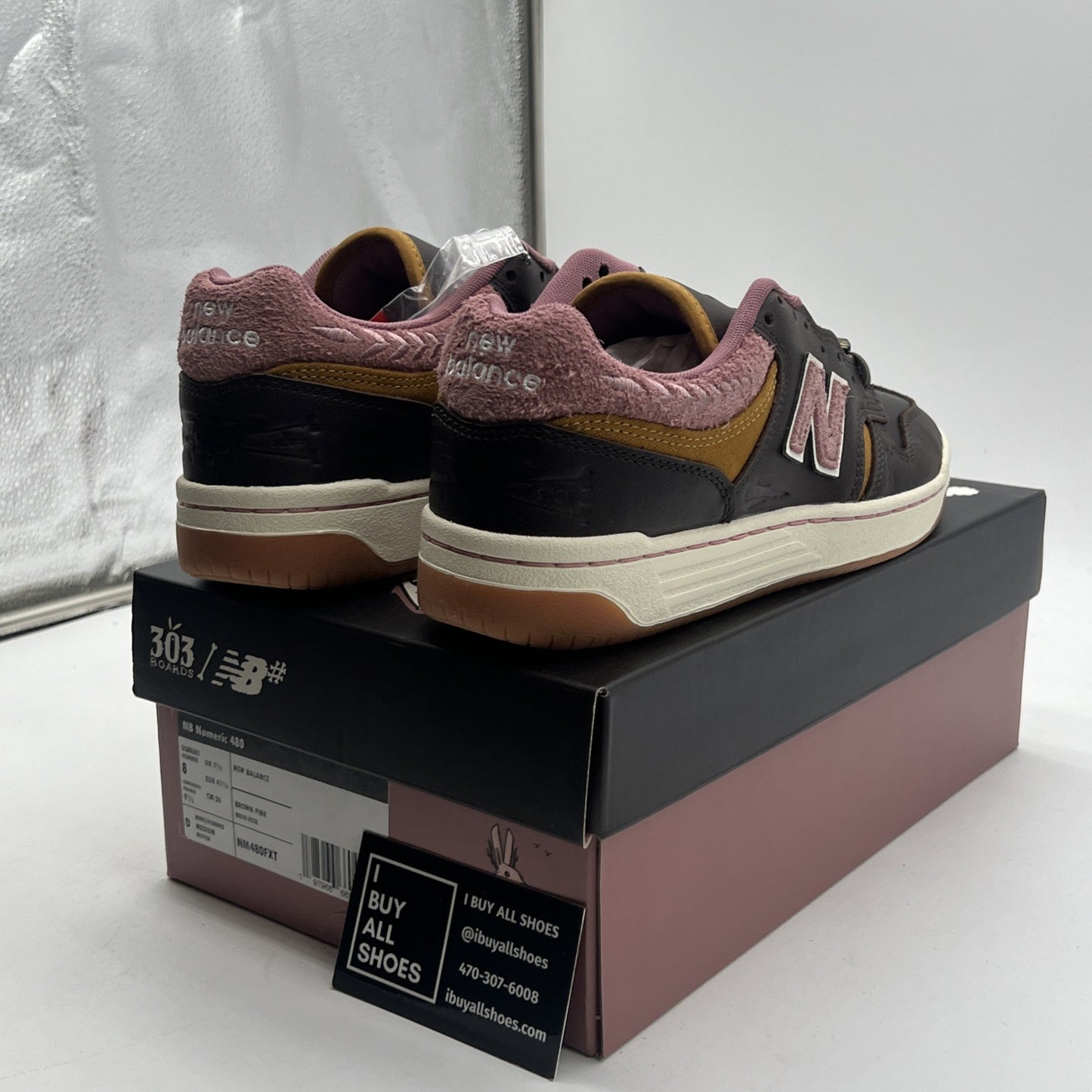 Size 8 - New Balance 303 Boards x Jeremy Fish x Numeric 480 Silly Pink Bunnies