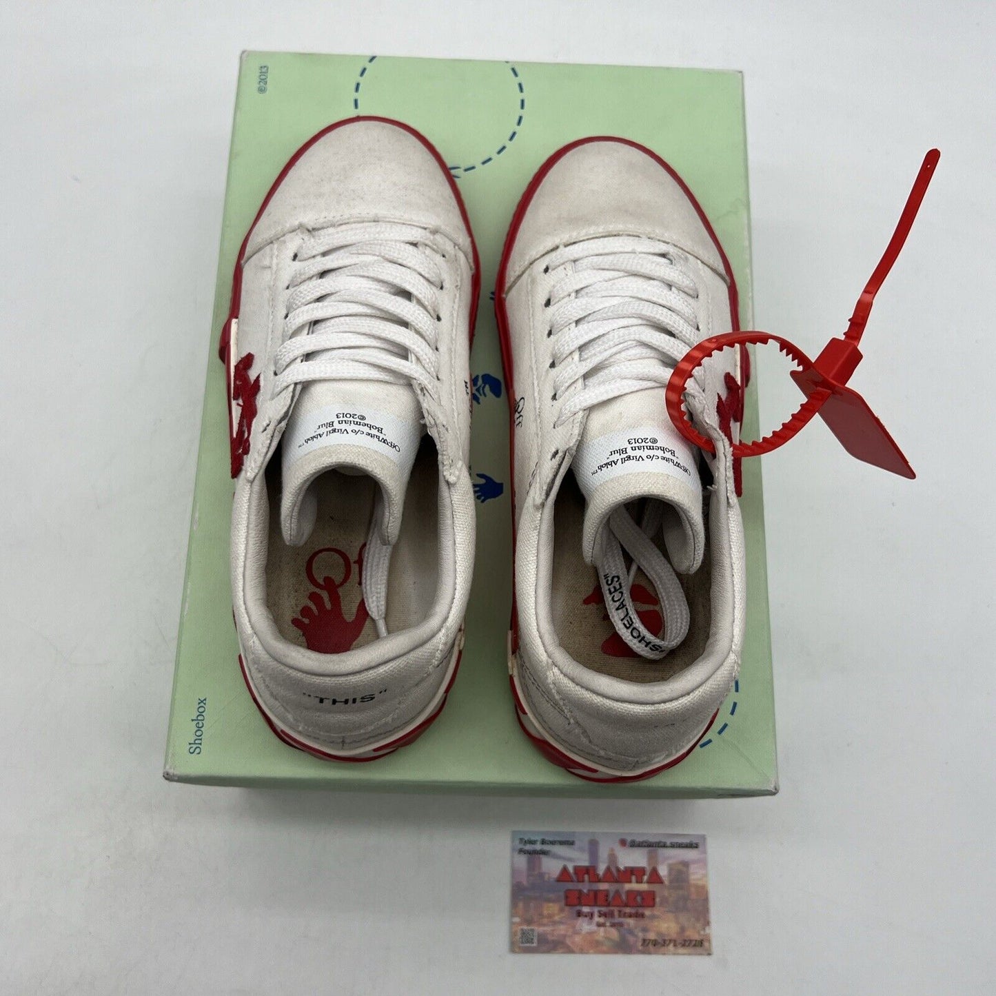 Size 6 - Off-White Vulc Sneaker White Red W (OWIA178R21FAB0010125)