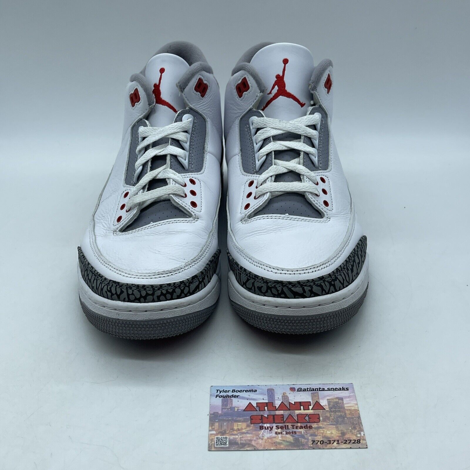 Size 10 - Jordan 3 Retro Mid Fire Red Grey Suede White Leather (DN3707-160)