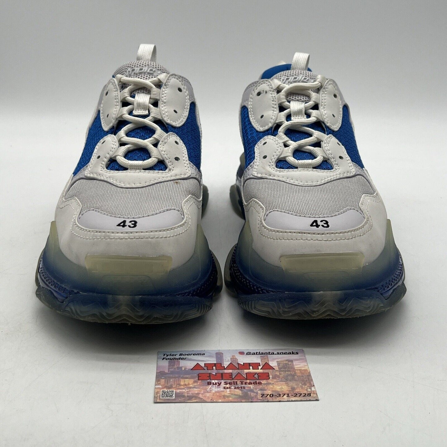 Size 10W - Balenciaga Triple S Blue White (544351-W09ON-9169)