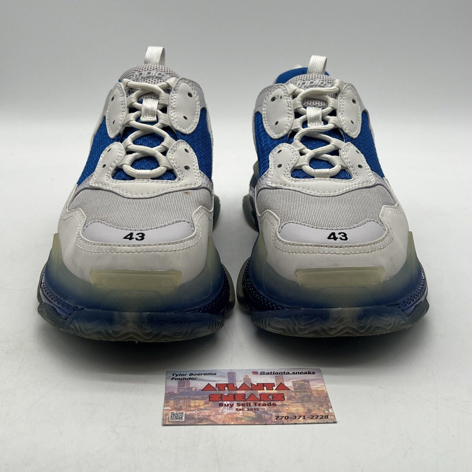 Size 10W - Balenciaga Triple S Blue White (544351-W09ON-9169)