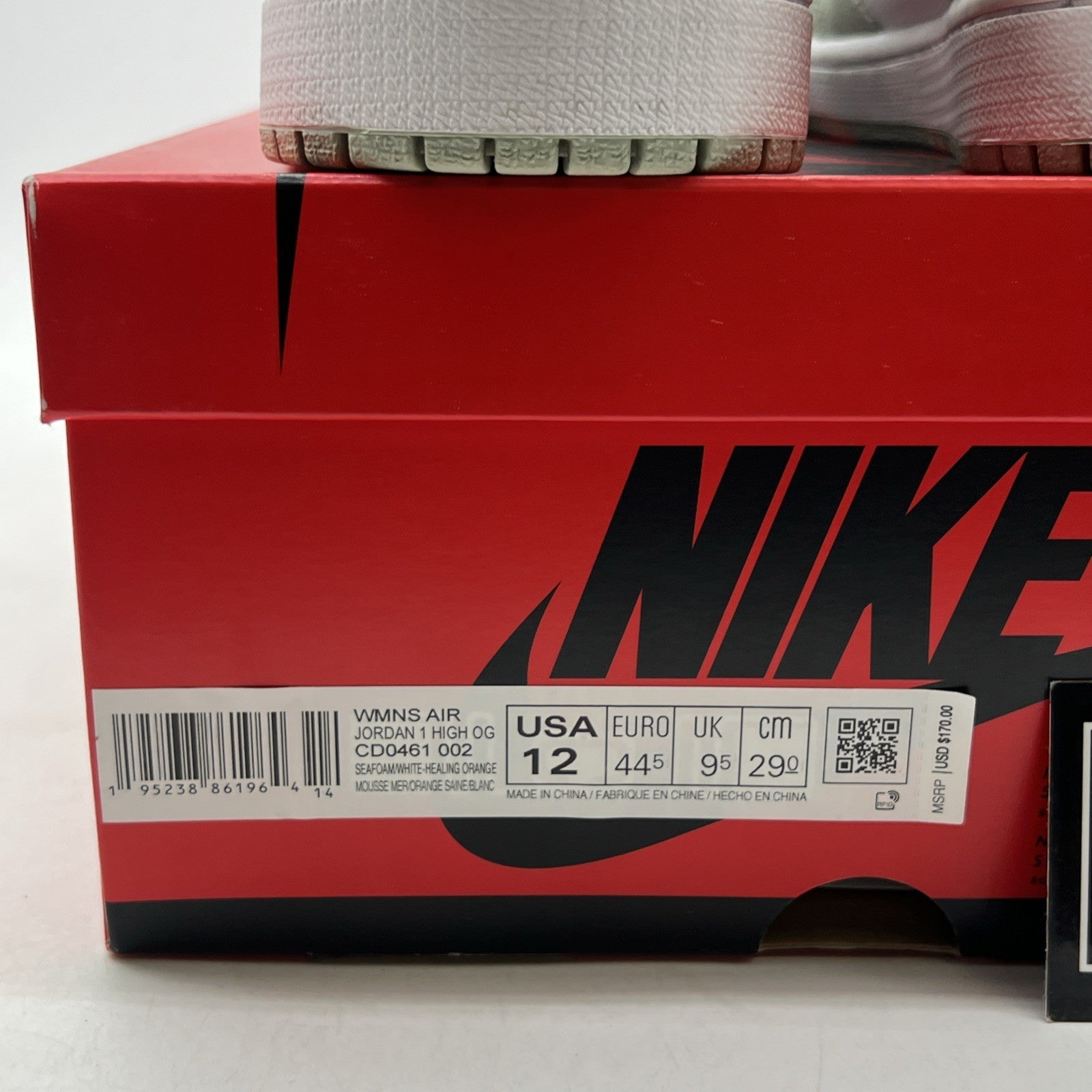 Size 12 - Air Jordan 1 Retro OG High Seafoam W (CD0461-002)