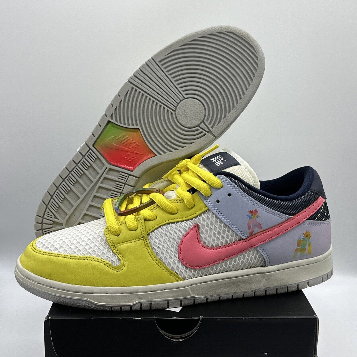 Nike SB Dunk Low Be True Xavier Schipani Yellow Purple DX5933-900 Men’s Size 12