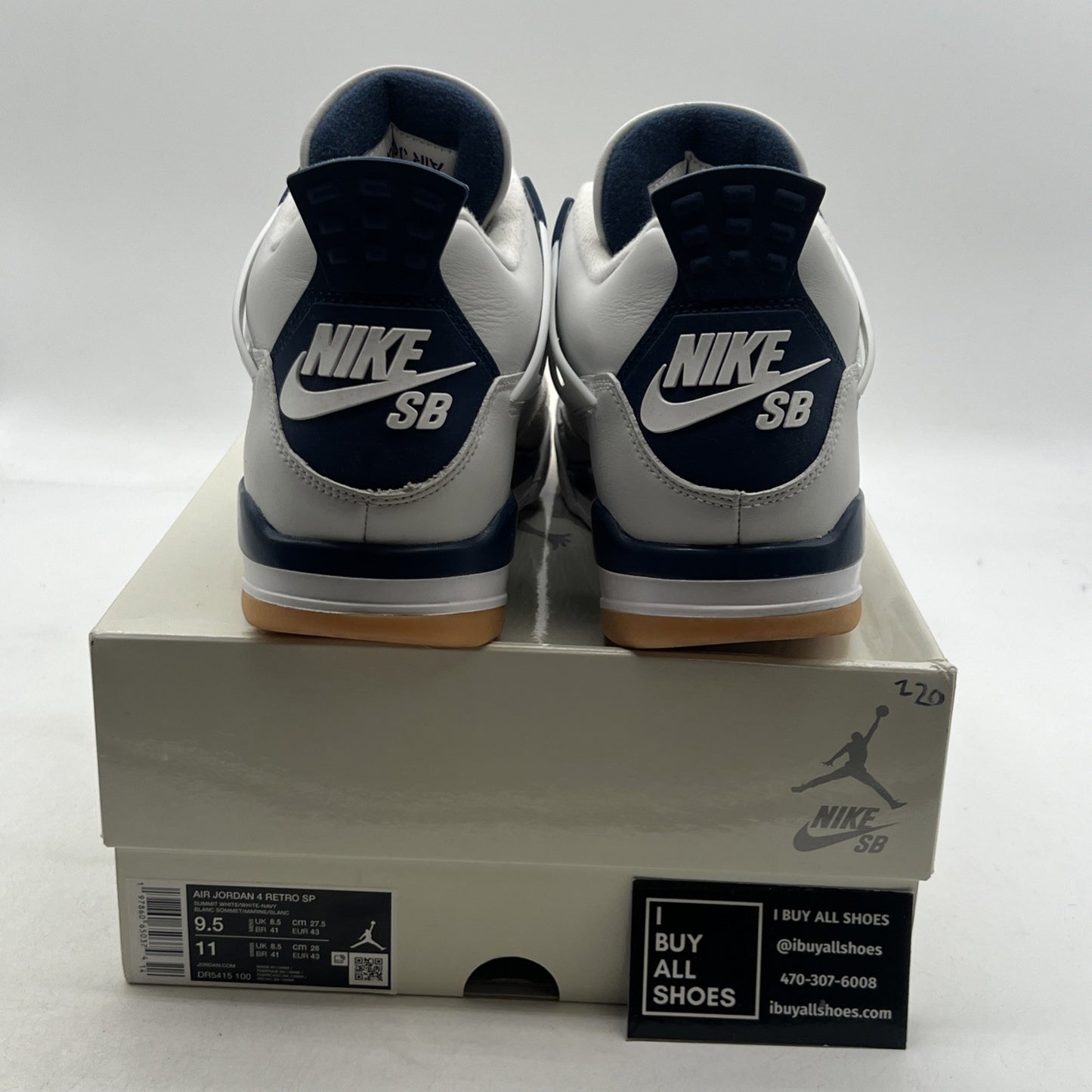 Size 9.5 - Nike SB x Air Jordan 4 Retro SP Navy (DR5415-100)