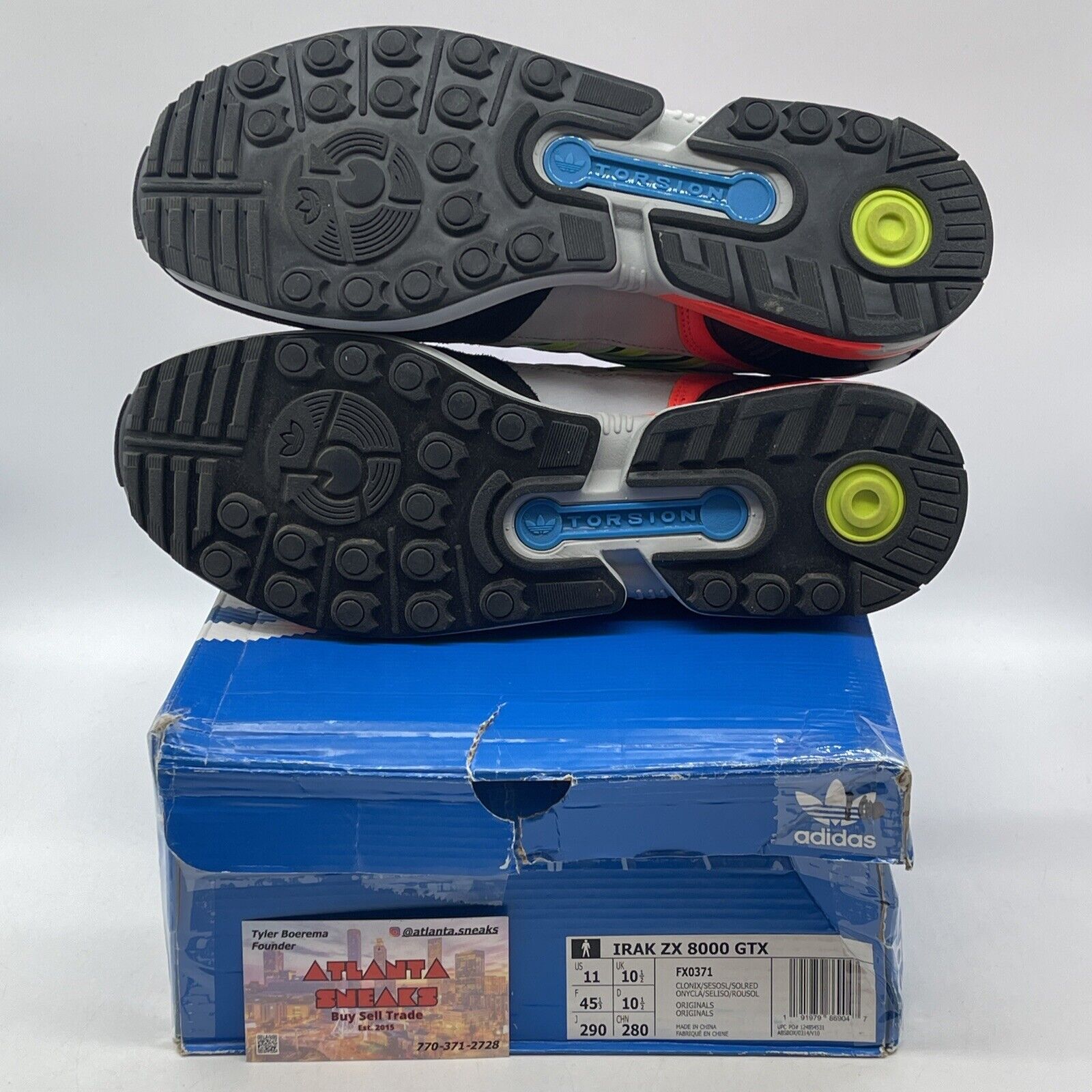 Size 11 - adidas IRAK x ZX 8000 GTX A-ZX Series Orange Suede Leather (FX0371)