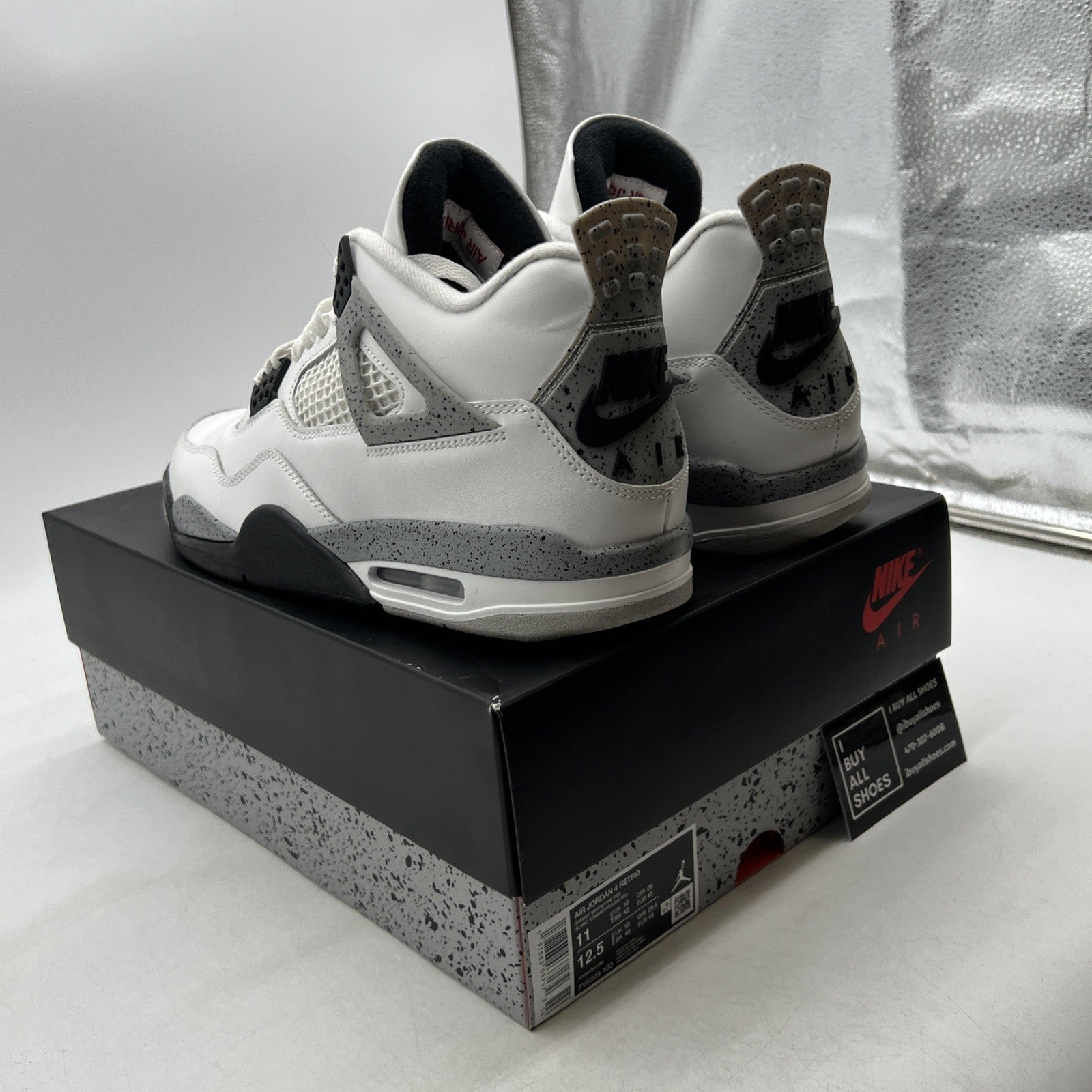 Size 11 - Air Jordan 4 Retro OG Mid White Cement (FV5029-100)