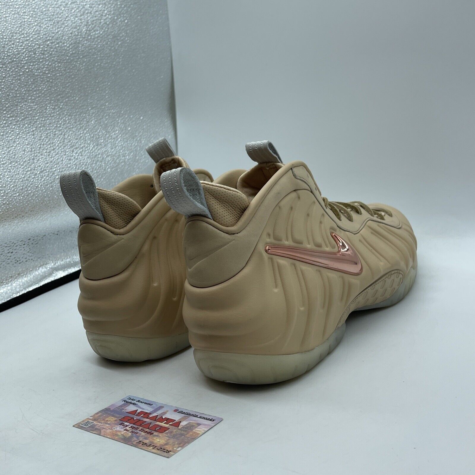 Size 12 - Nike Air Foamposite Pro Premium Vachetta Tan Pink (920377-200)
