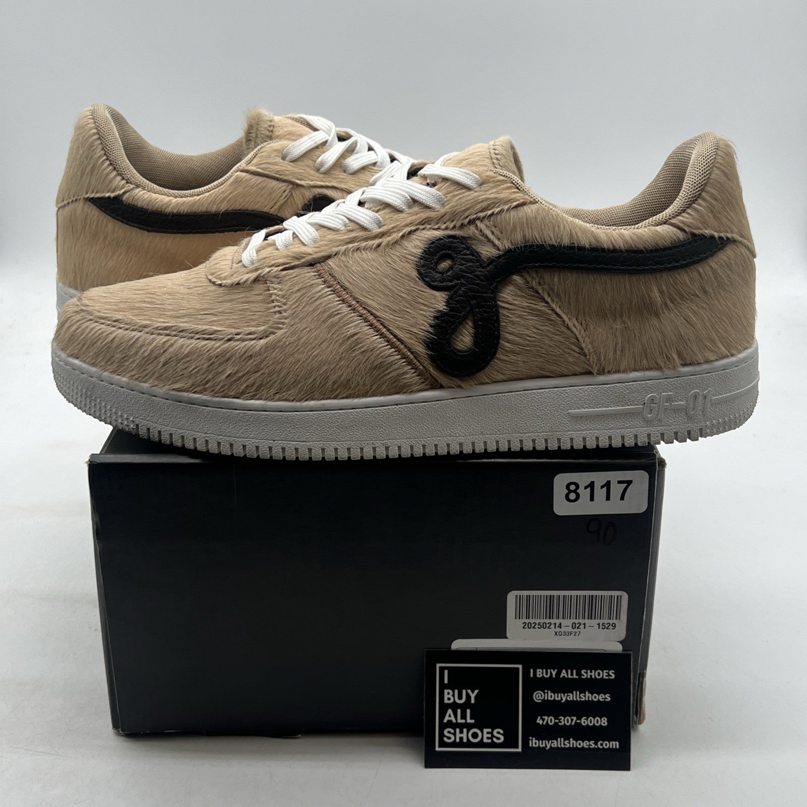 Size 11 - John Geiger GF-01 Sneakers Calf Hair Mens