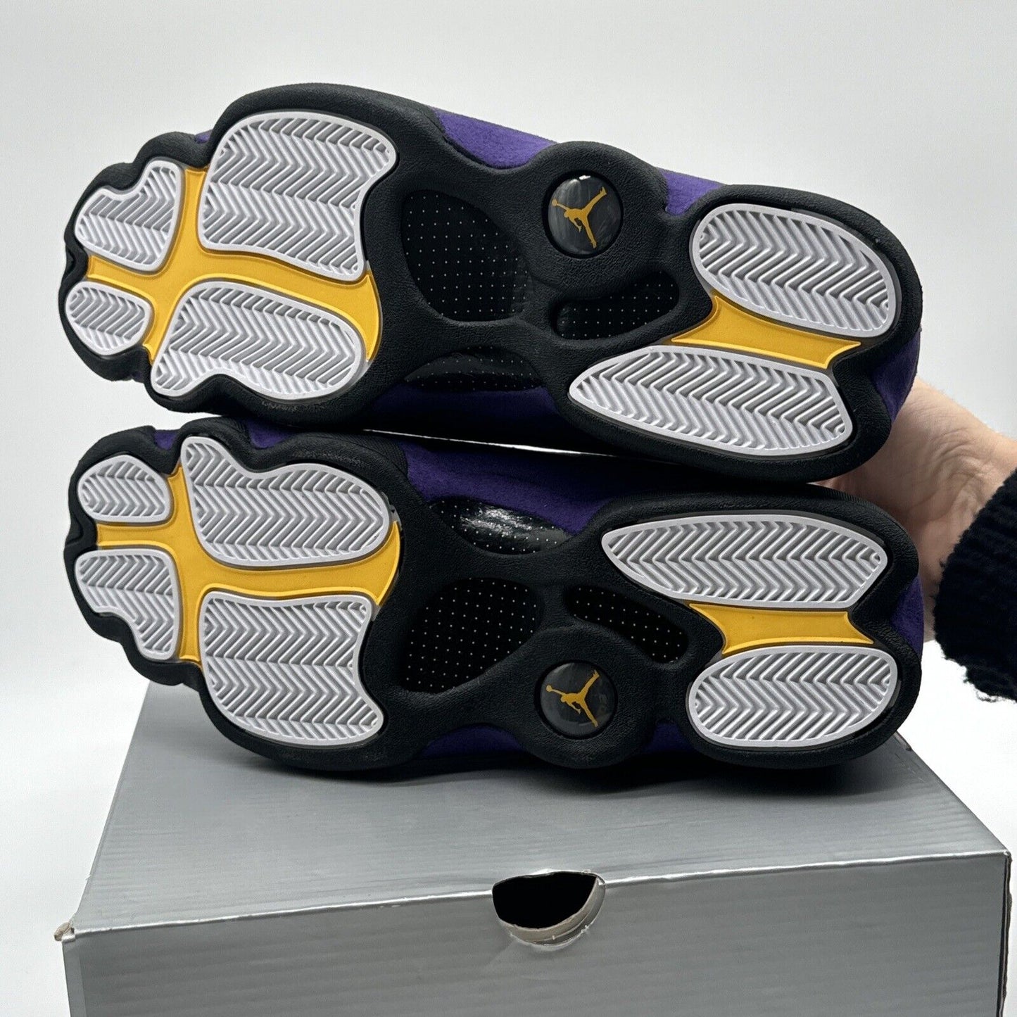 Size 11.5 - Jordan 13 Retro Lakers 2019 Purple White Yellow Lebron Hologram OG