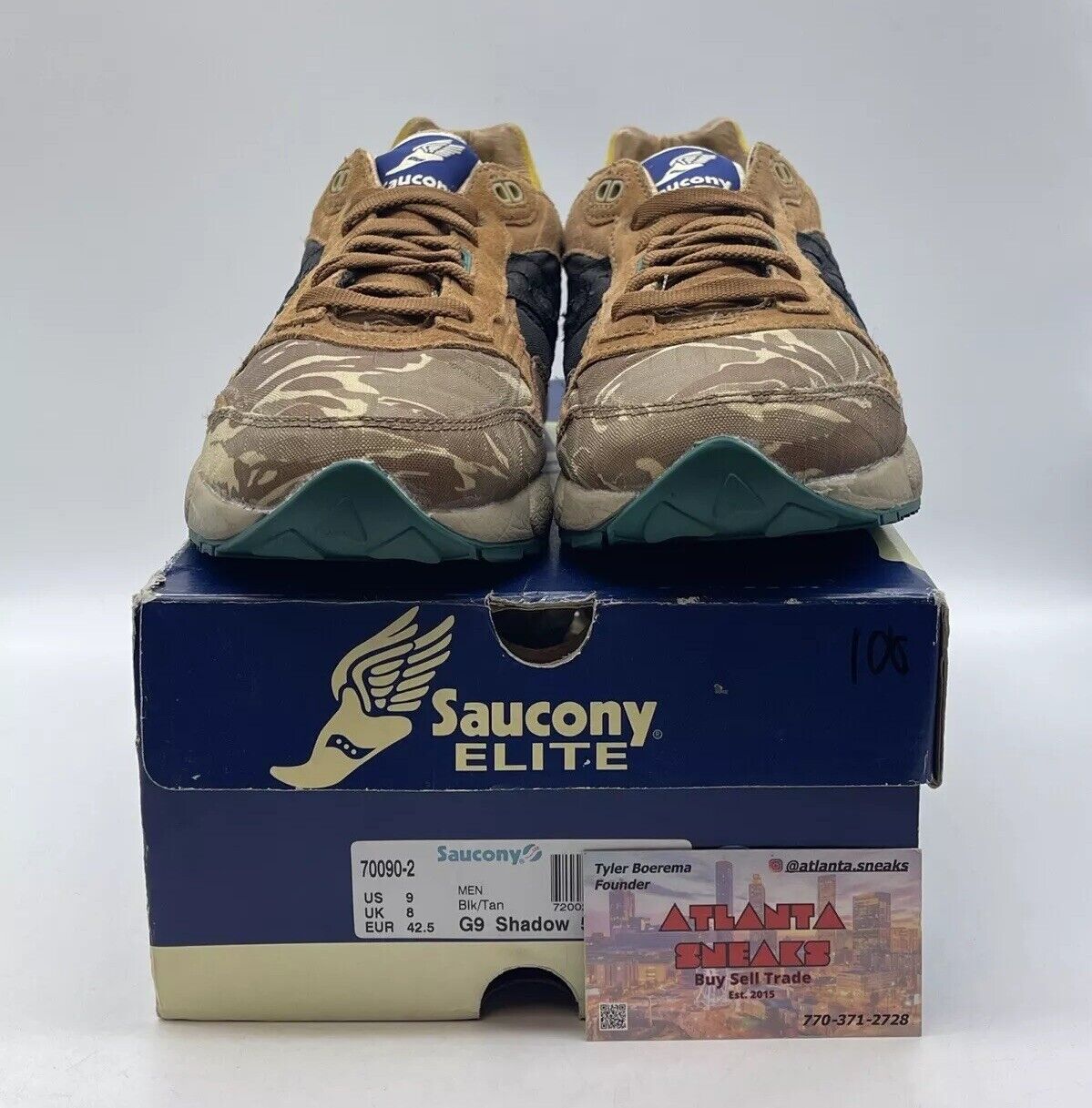 Size 9 - Saucony Bodega x G9 Shadow 5 Tiger Camo Multi (70090-2)