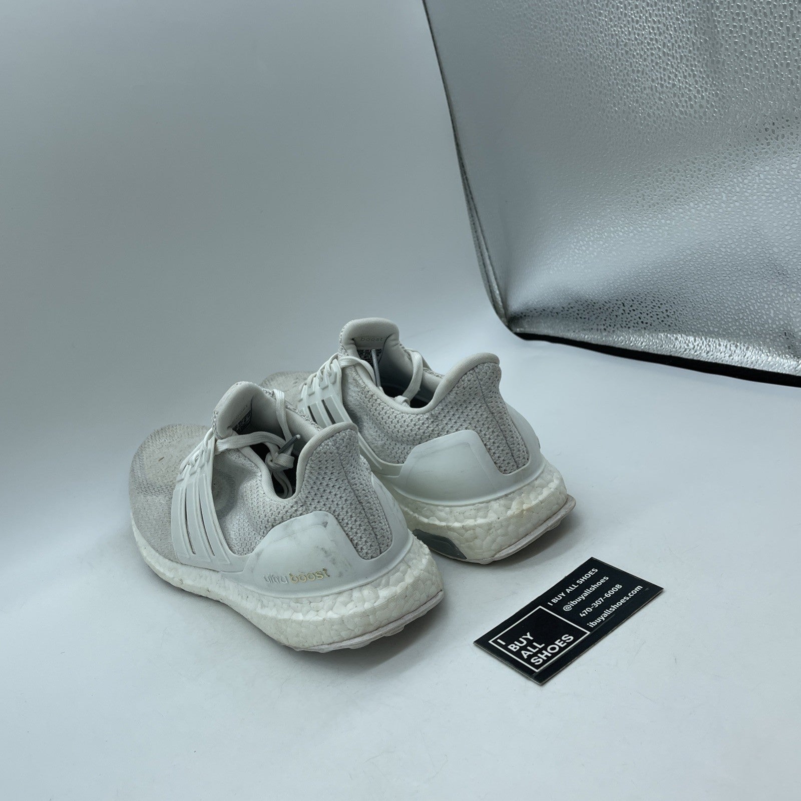 Size 10.5 - adidas UltraBoost Athletic White Flyknit (AQ5929)
