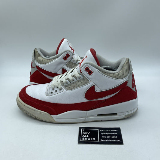 Size 10 - Jordan 3 Retro Tinker Air Max 1 2019 Red White Suede (CJ0939-100)