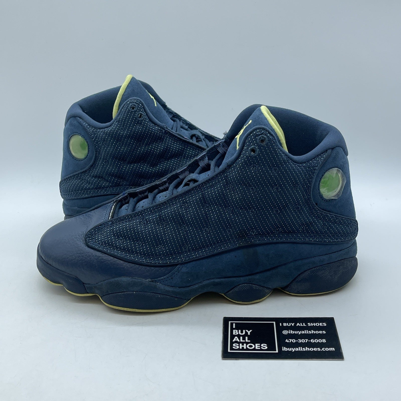 Size 8.5 - Air Jordan 13 Retro Squadron Blue Suede Leather (414571405)