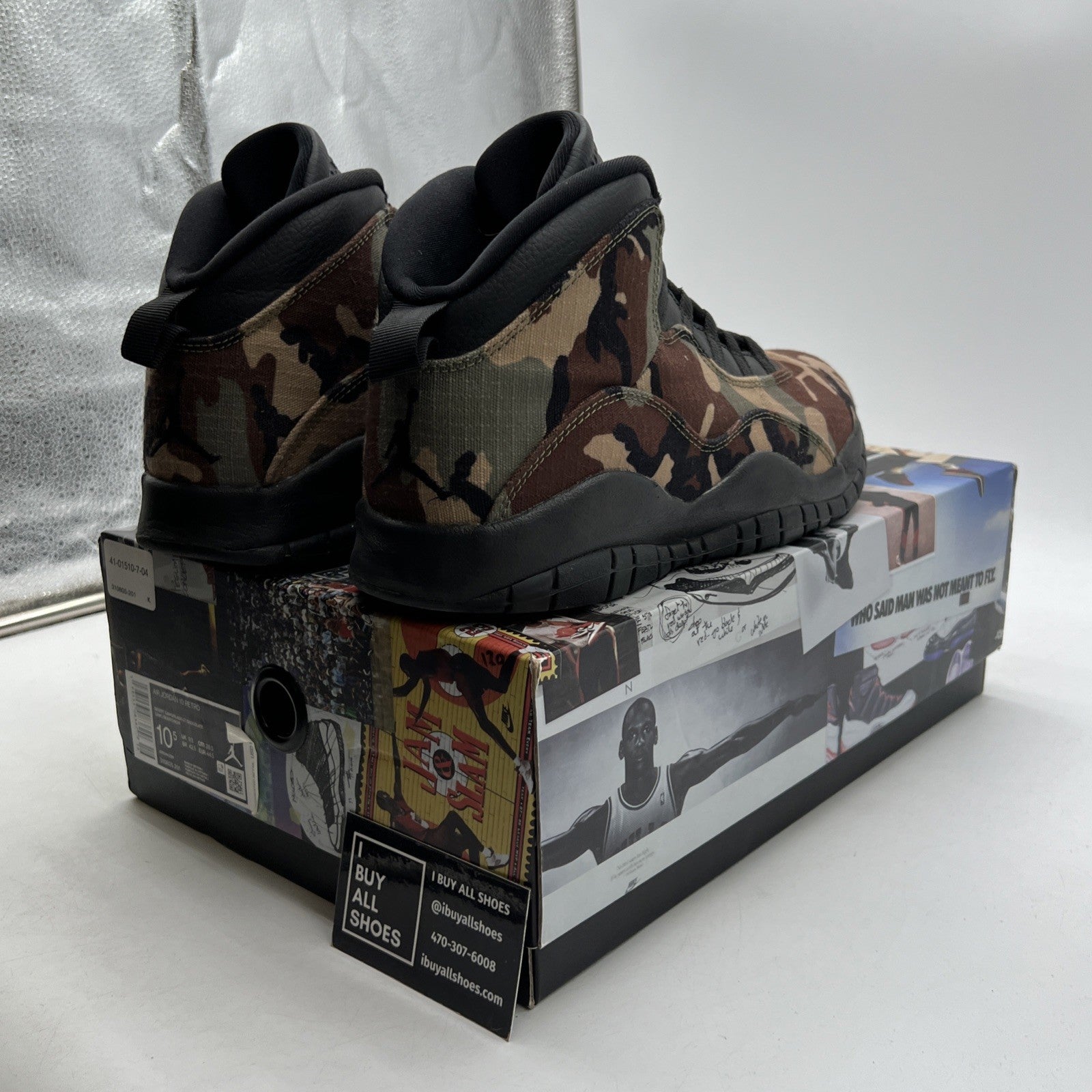 Size 10.5 - Air Jordan 10 Retro Woodland Camo (310805-201)