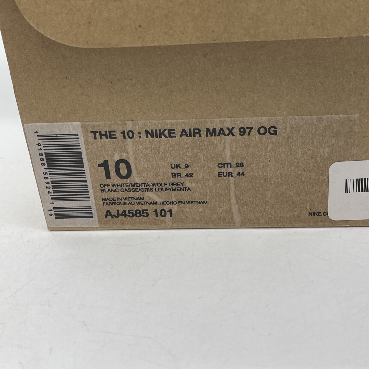 Size 10 - Nike Off-White x Air Max 97 Menta Grey Suede Leather (AJ4585-101)