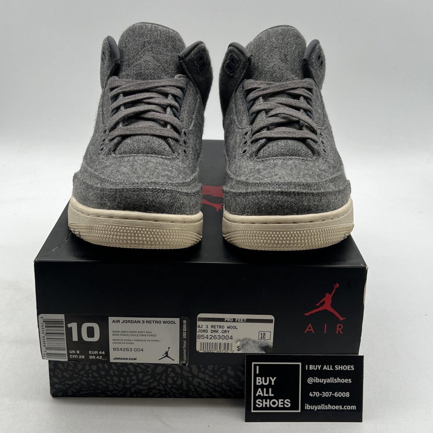 Size 10 - Air Jordan 3 Retro Wool (854263-004)