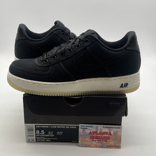 Size 8.5 - Nike Air Force 1 Retro QS Low Black (AH1067-004)