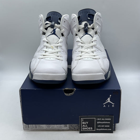 Size 10.5 - Jordan 6 Retro Midnight Navy White Leather (CT8529-141)