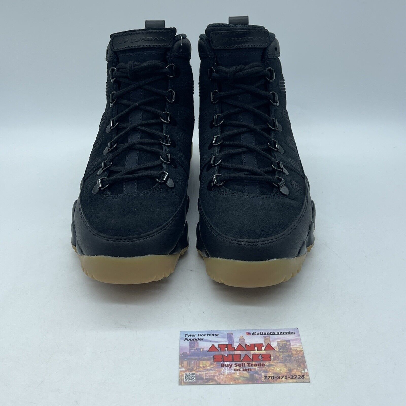 Size 8.5 - Jordan 9 Retro Boot NRG Black Gum 2017 Black Brown Suede (AR4491-025)