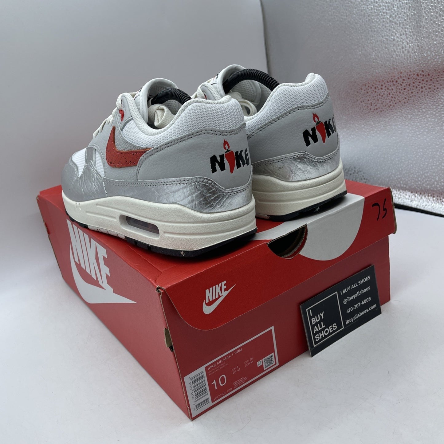 Size 10 - Nike Air Max 1 Premium SE Hot Sauce (HF7746-100)
