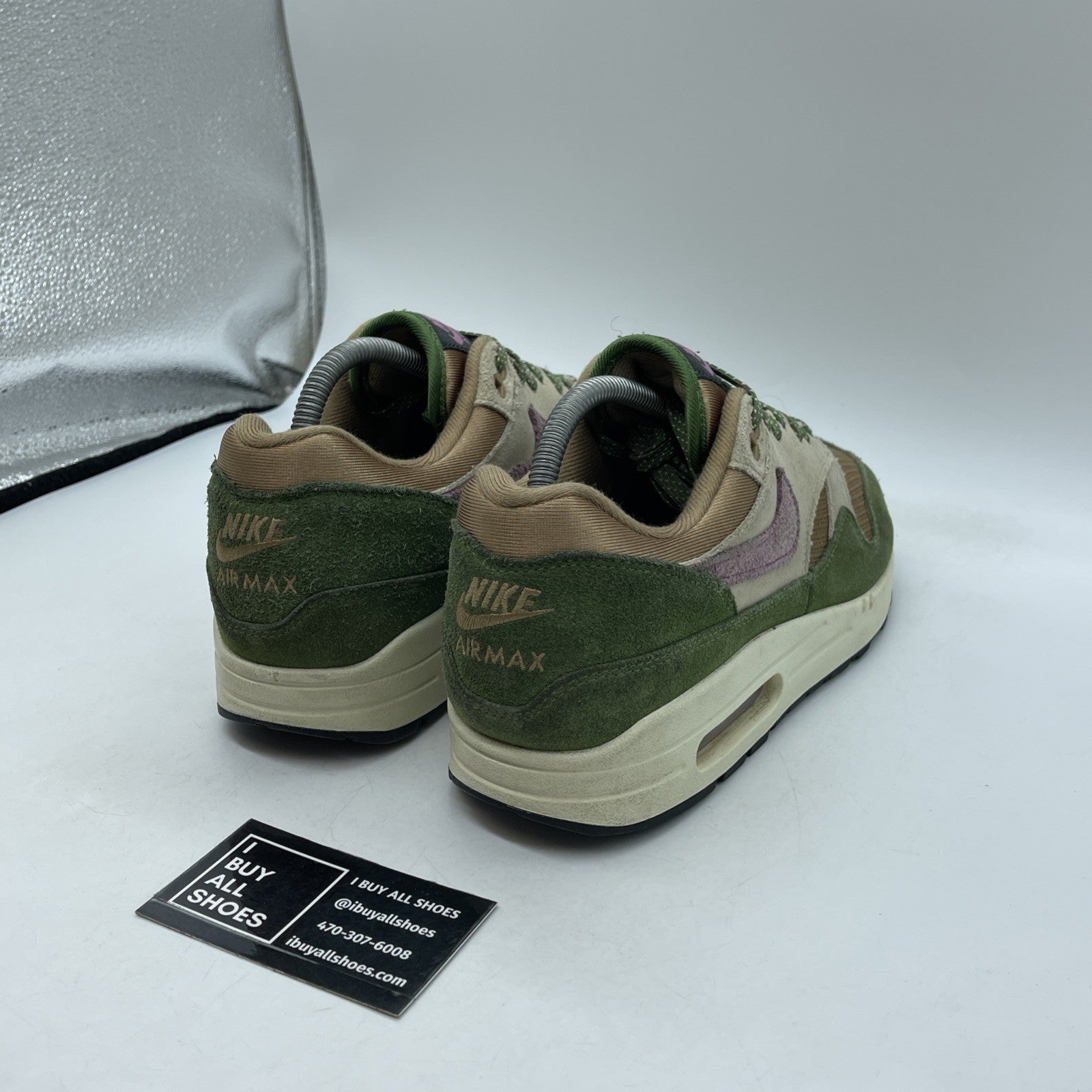 Size 9 - Nike Air Max 1 NH Treeline Green Pink Brown Suede (DR9773-300)