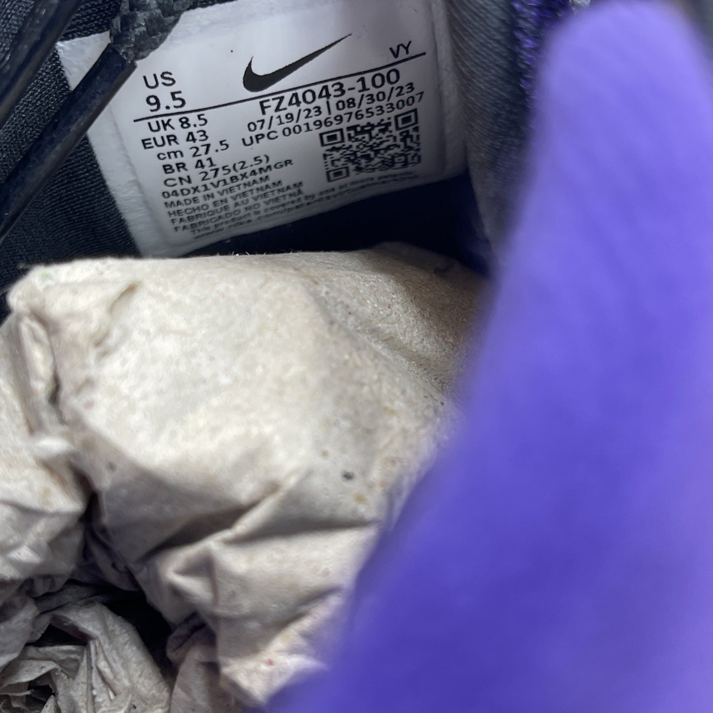 Size 9.5 - Nike Air Max Penny 1 Penny Story White Purple Leather (FZ4043-100)