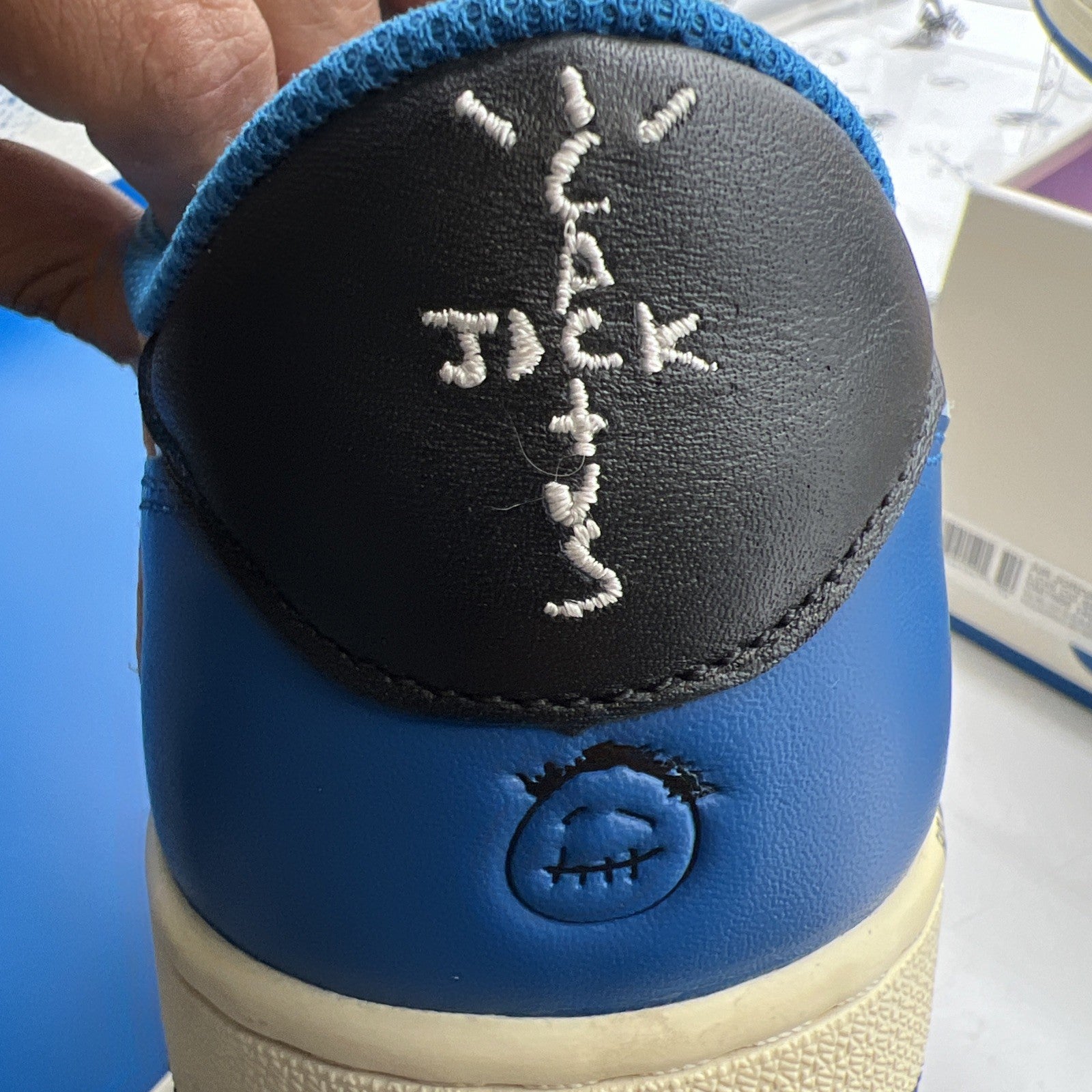 Size 11.5 - Jordan 1 Retro x Fragment DesignXTravis Scott Low Blue (DM7866-140)