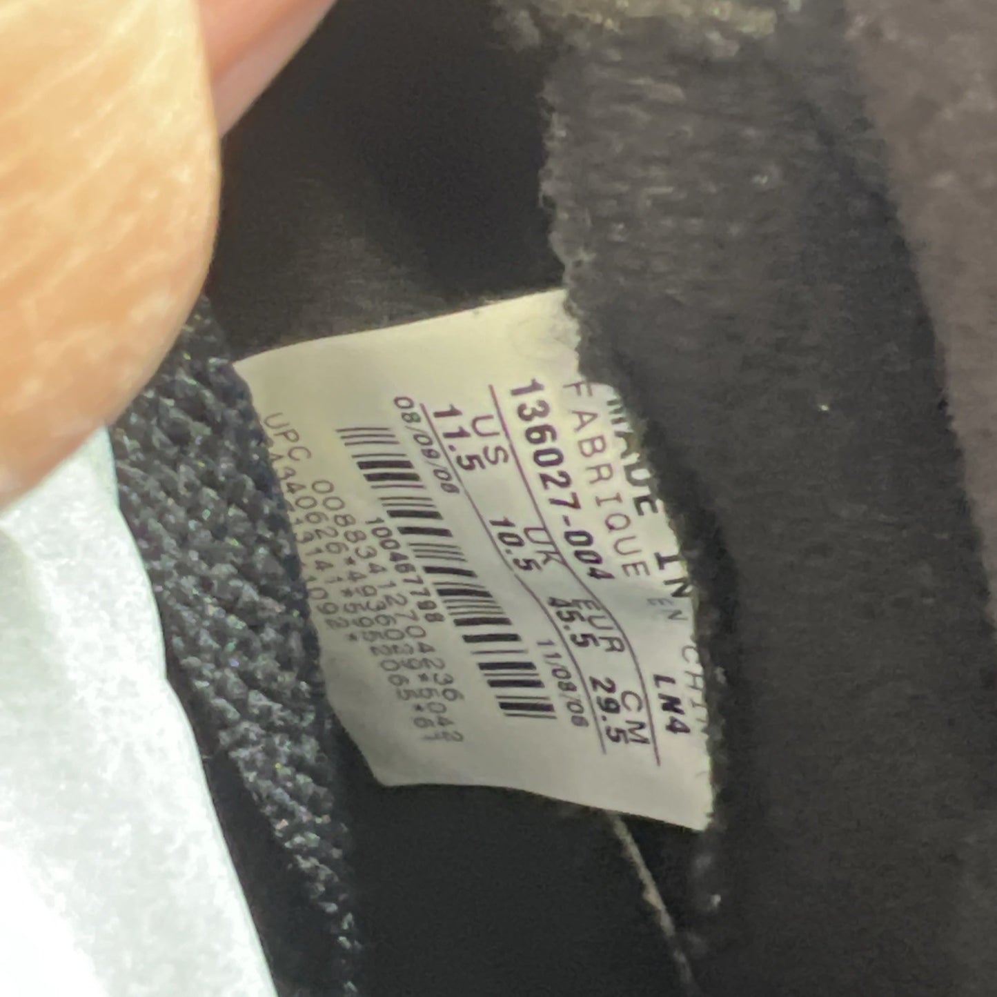 Size 11.5 - Air Jordan 5 Retro 2007 Black Metallic (136027-004)