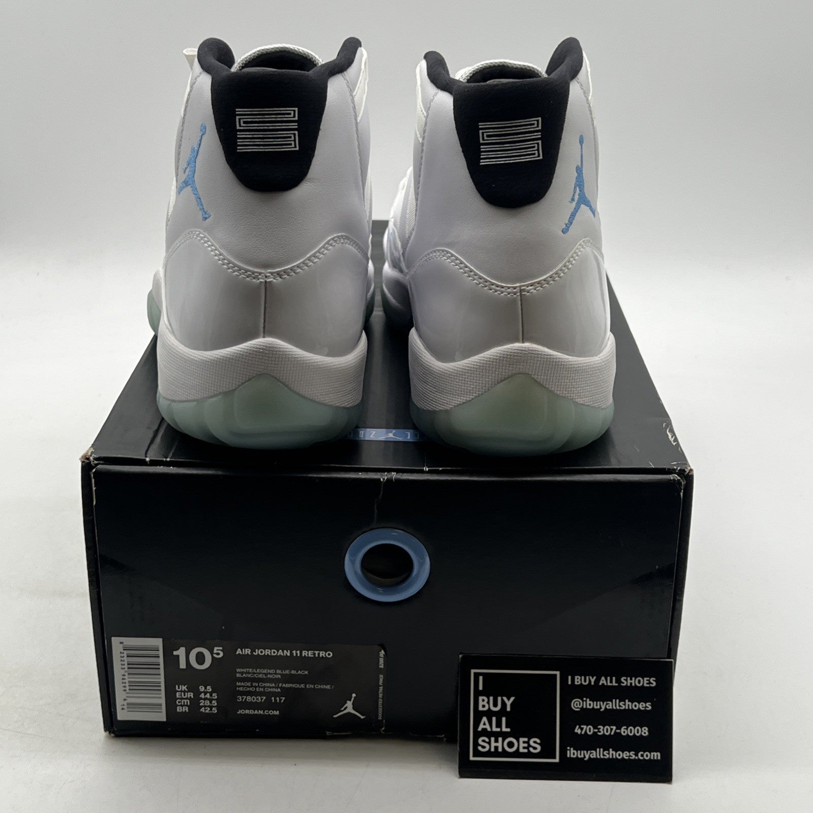 Size 10.5 - Air Jordan 11 Retro High Legend Blue (378037-117)