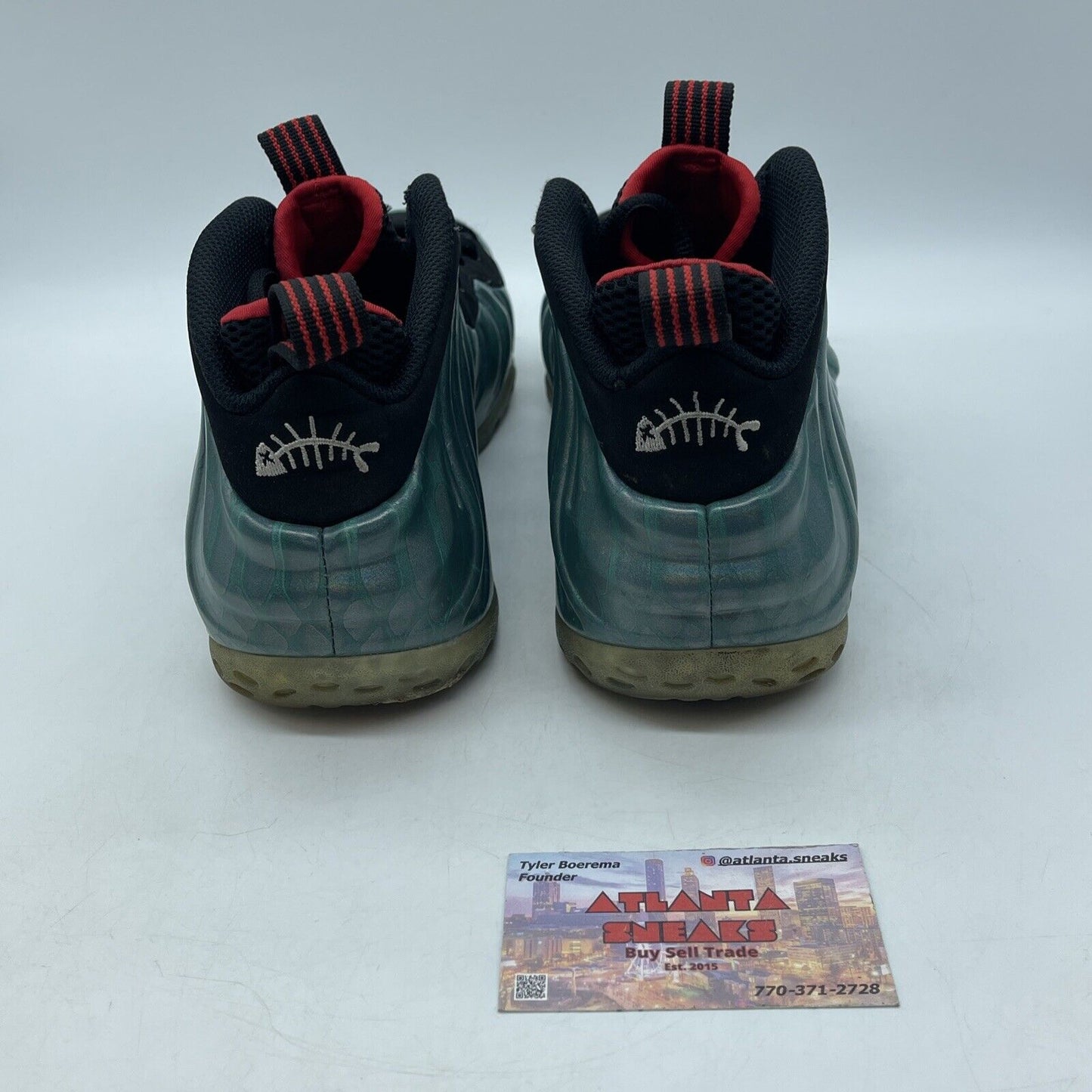 Size 8.5 - Nike Air Foamposite One PRM Gone Fishing Black Red Blue (575420-300)