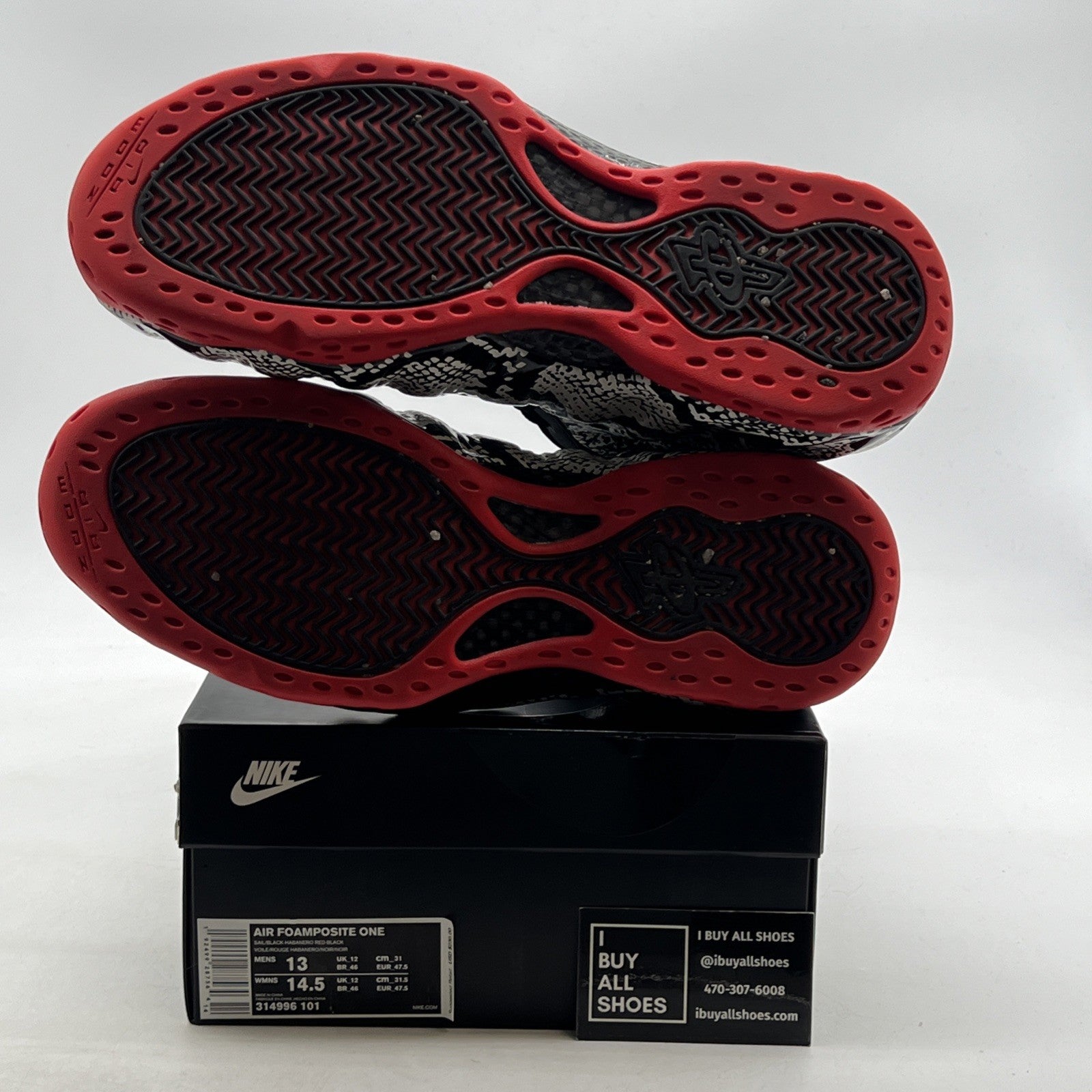Size 13 - Nike Air Foamposite One Albino Snakeskin (314996-101)