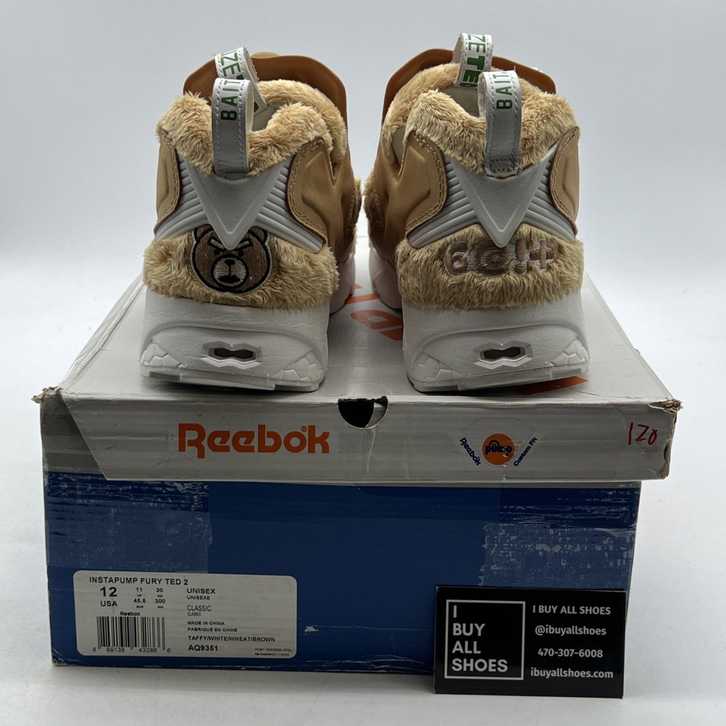 Size 12 - Reebok Ted 2 x Bait x InstaPump Fury Angry Ted (AQ9351)