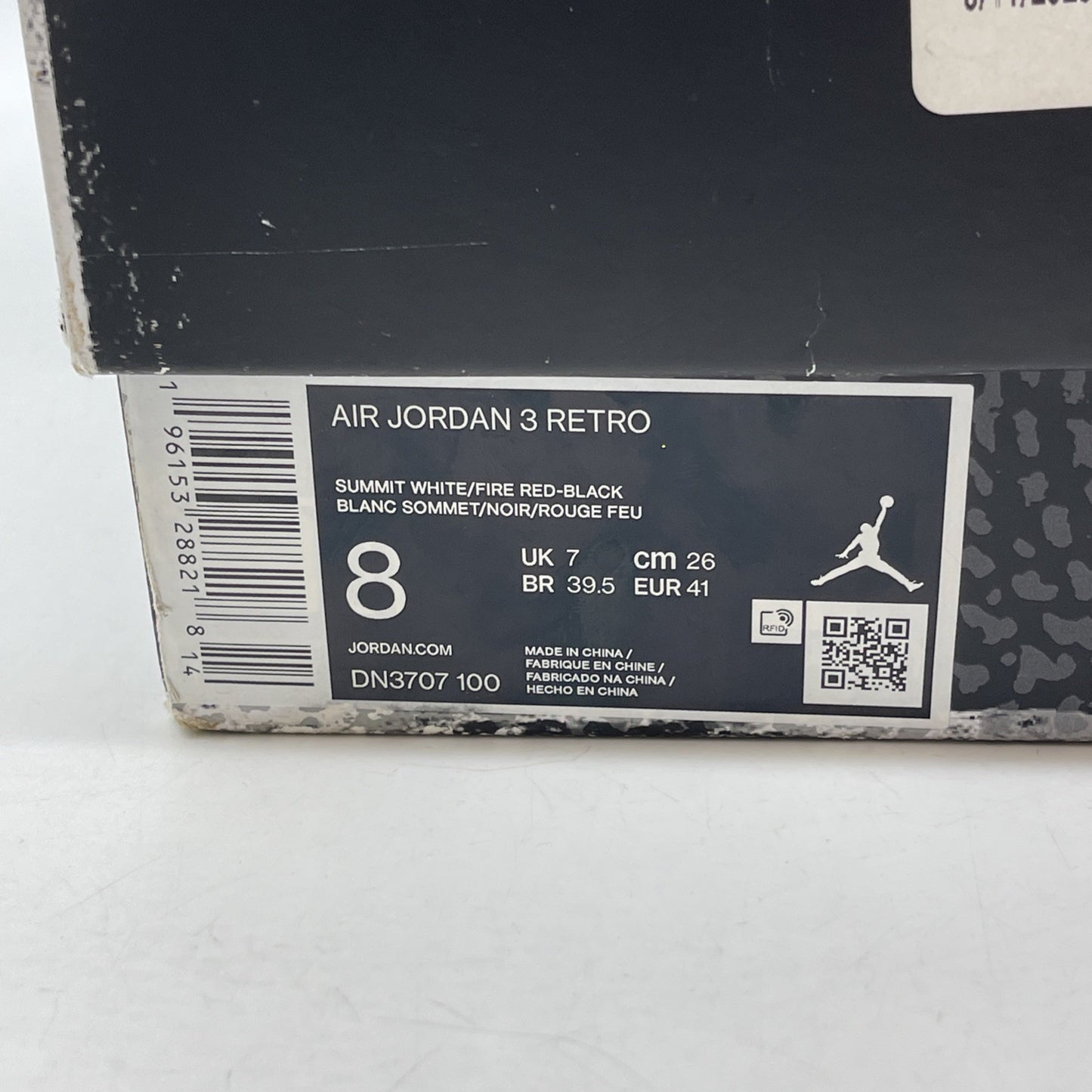 Size 8 - Jordan 3 Retro Mid White Cement Reimagined Grey Suede (DN3707-100)
